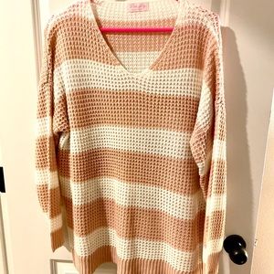 Cream and pink Pink Lily knit sweater